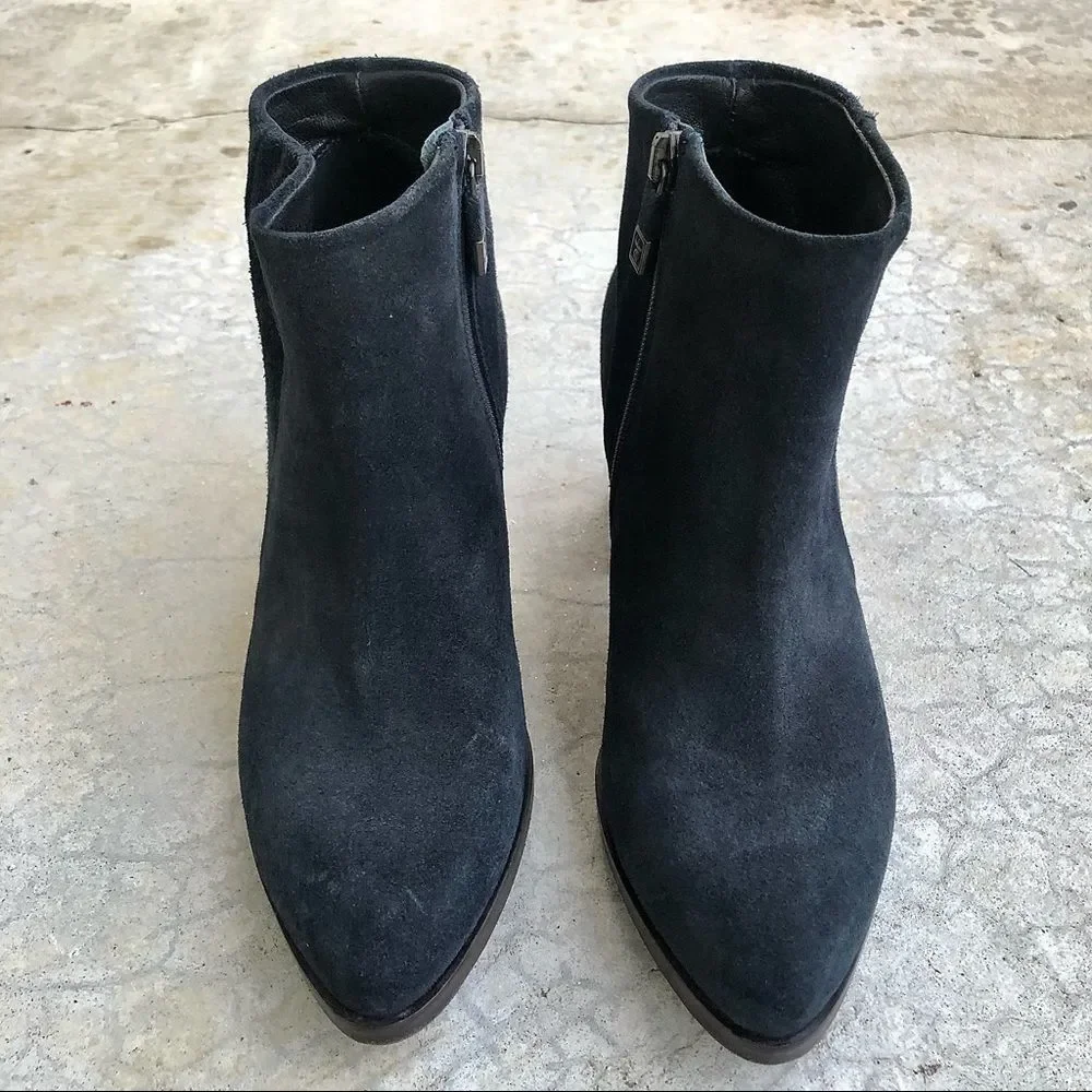 Alberto Fermani suede ankle boots booties blue gray 36